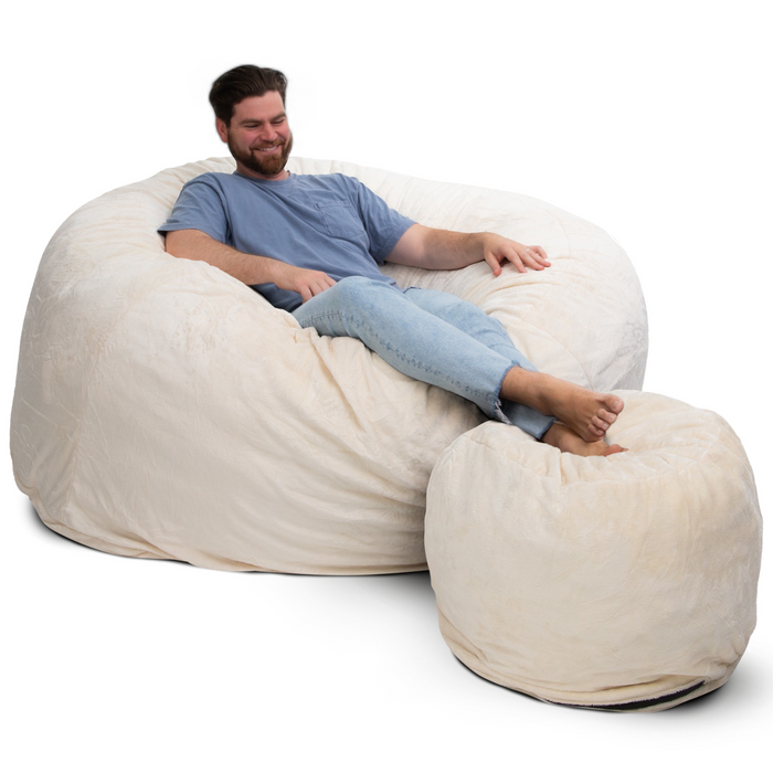 Ultimate Sack 6000 (6 ft.) Bean Bag Chair with Footstool (Bundle)