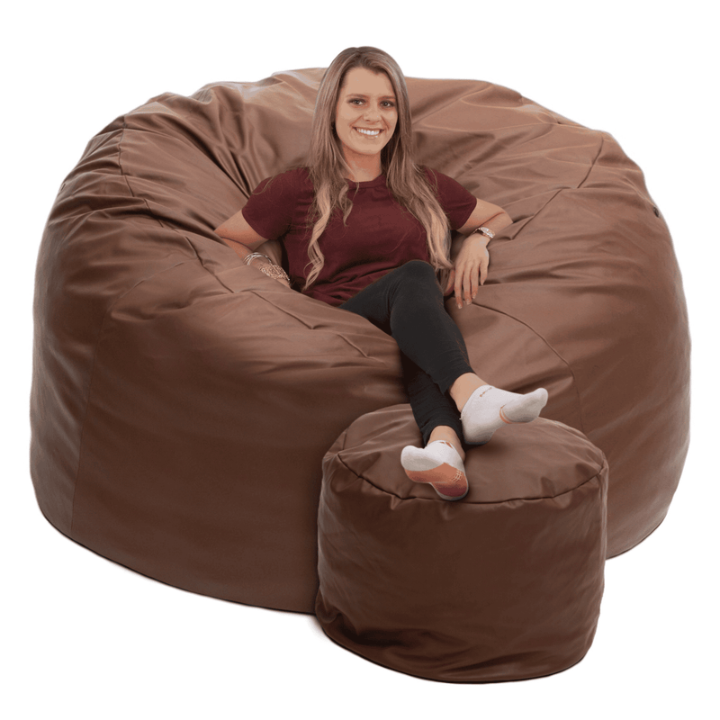 Ultimate Sack 6000 (6 ft.) Bean Bag Chair with Footstool (Bundle)