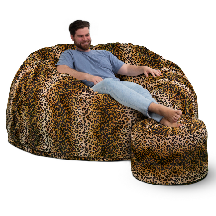 Ultimate Sack 6000 (6 ft.) Bean Bag Chair with Footstool (Bundle)