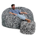 Ultimate Sack 6000 (6 ft.) Bean Bag Chair with Footstool (Bundle)