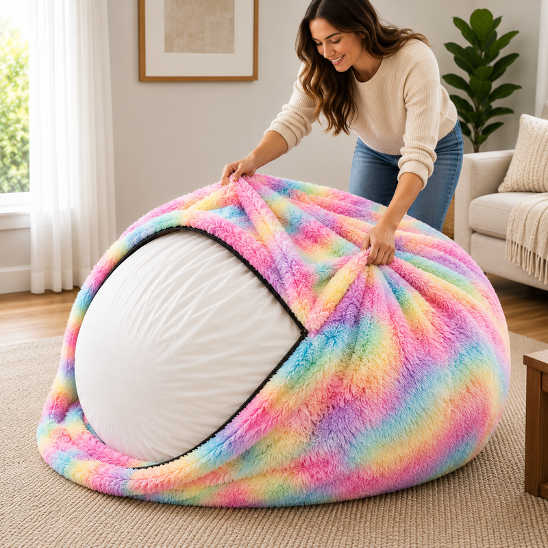 Ultimate Sack | 6 ft Bean Bag Chair Replacement Cover Only | Removable Washable | Cover Only