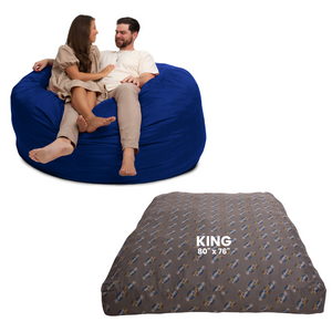 Convertible Bean Bag King Bed | 6 Foot Bean Bag Chair | Ultimate Sack