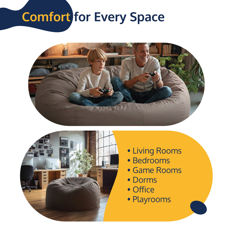 Ultimate Sack | 3 Ft Bean Bag Chair | Foam Filled - Removable Washable Cover