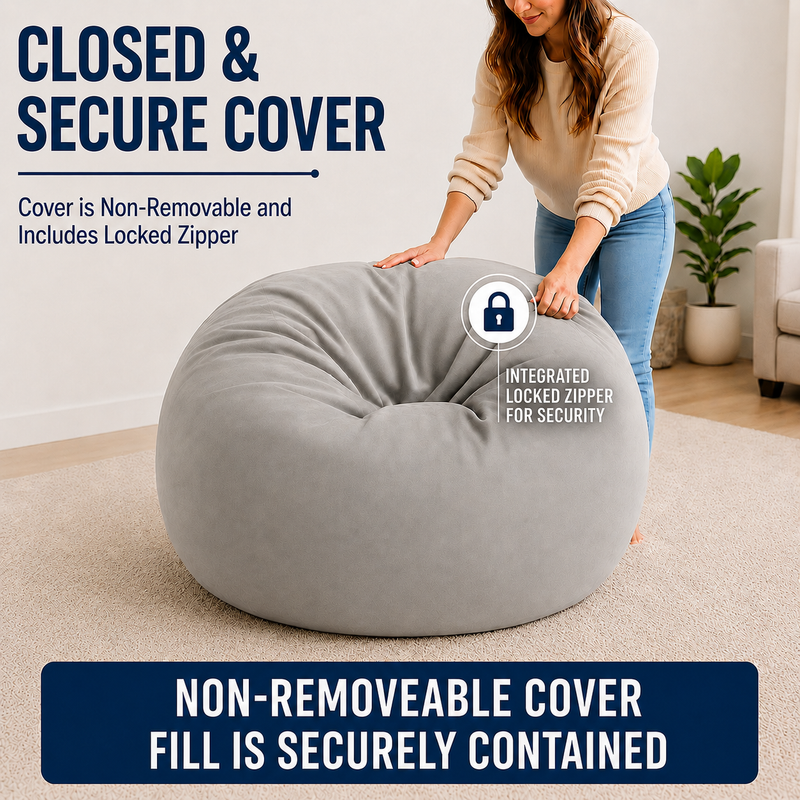 Ultimate Sack | 4 ft Bean Bag Chair | Non-Removable Cover