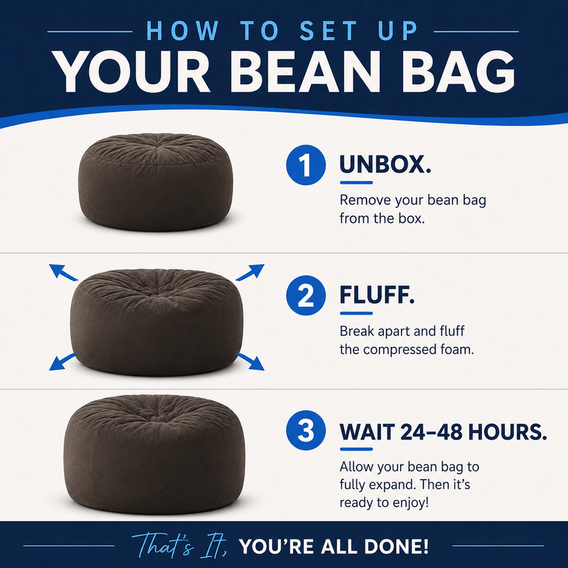 Ultimate Sack | 5 ft Bean Bag Chair | Non-Removable Cover