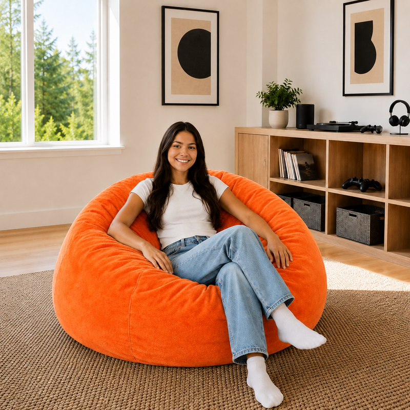 Ultimate Sack | 4 ft Bean Bag Chair | Non-Removable Cover
