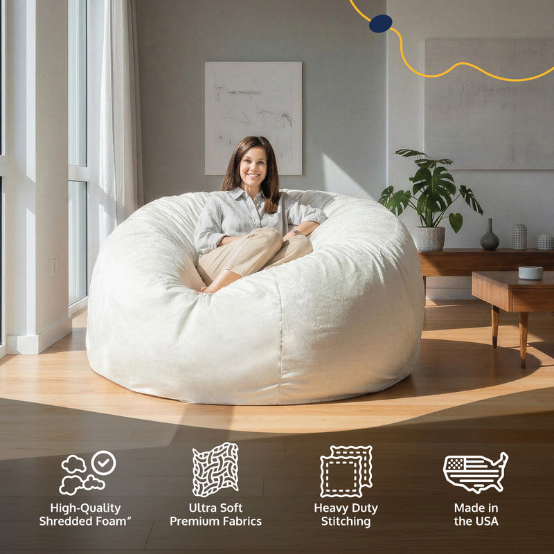 Ultimate Sack | 3 Ft Bean Bag Chair | Foam Filled - Removable Washable Cover