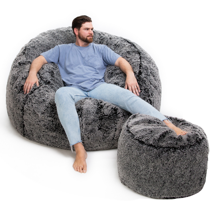 Ultimate Sack 6000 (6 ft.) Bean Bag Chair with Footstool (Bundle)