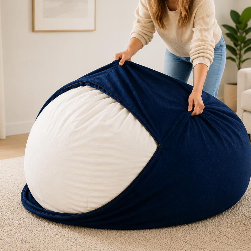 Ultimate Sack | 6 ft Bean Bag Chair Replacement Cover Only | Removable Washable | Cover Only