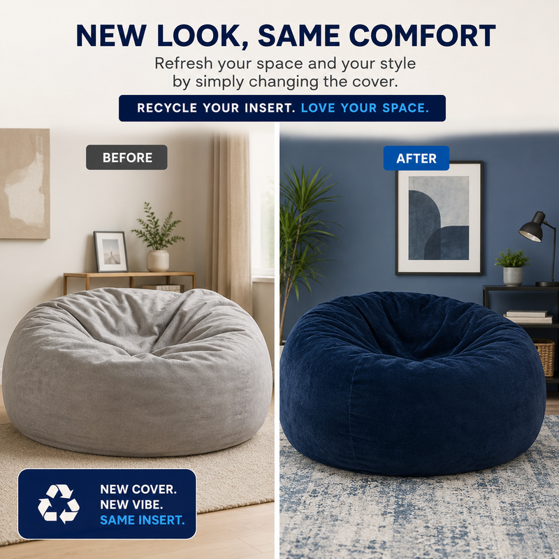 Ultimate Sack | 3 ft Kids Bean Bag Chair Replacement Cover Only | Removable Washable | Cover Only