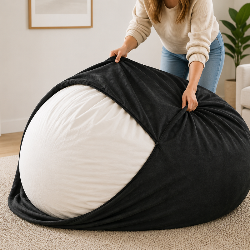 Ultimate Sack | 6 ft Bean Bag Chair Replacement Cover Only | Removable Washable | Cover Only