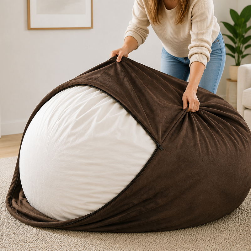 Ultimate Sack | 6 ft Bean Bag Chair Replacement Cover Only | Removable Washable | Cover Only