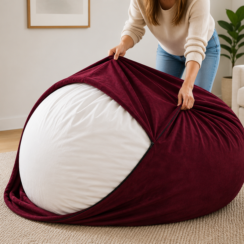Ultimate Sack | 6 ft Bean Bag Chair Replacement Cover Only | Removable Washable | Cover Only