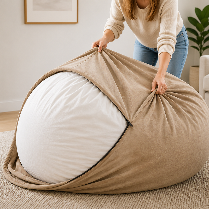 Ultimate Sack | 6 ft Bean Bag Chair Replacement Cover Only | Removable Washable | Cover Only
