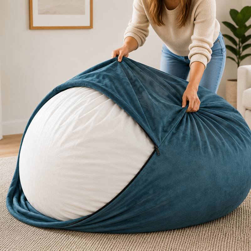 Ultimate Sack | 6 ft Bean Bag Chair Replacement Cover Only | Removable Washable | Cover Only