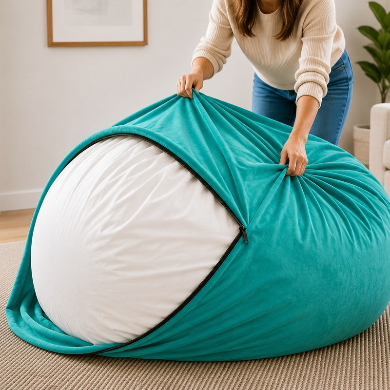 Ultimate Sack | 6 ft Bean Bag Chair Replacement Cover Only | Removable Washable | Cover Only