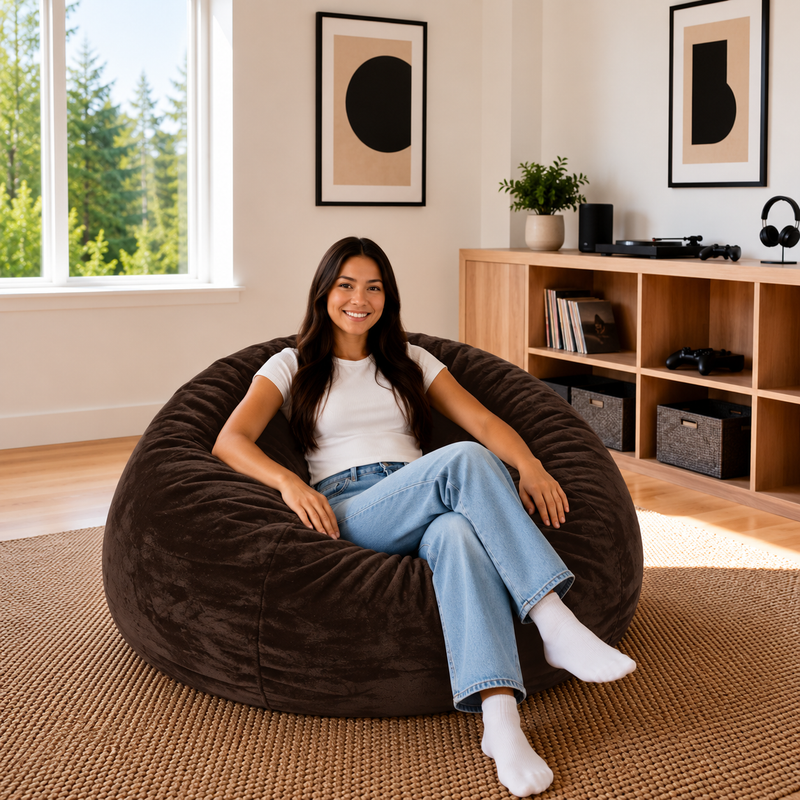 Ultimate Sack | 4 ft Bean Bag Chair | Non-Removable Cover