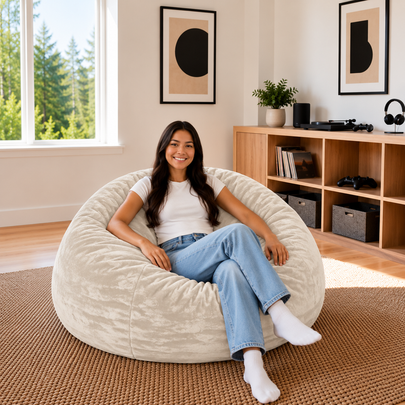 Ultimate Sack | 4 ft Bean Bag Chair | Non-Removable Cover