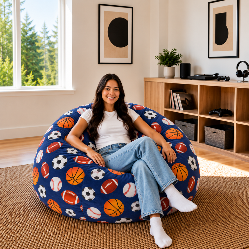 Ultimate Sack | 4 ft Bean Bag Chair | Non-Removable Cover