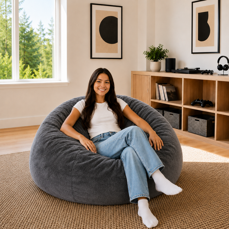 Ultimate Sack | 4 ft Bean Bag Chair | Non-Removable Cover