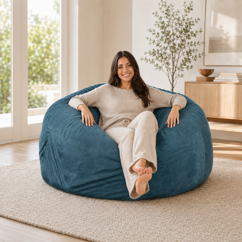 Ultimate Sack | 5 ft Bean Bag Chair | Non-Removable Cover