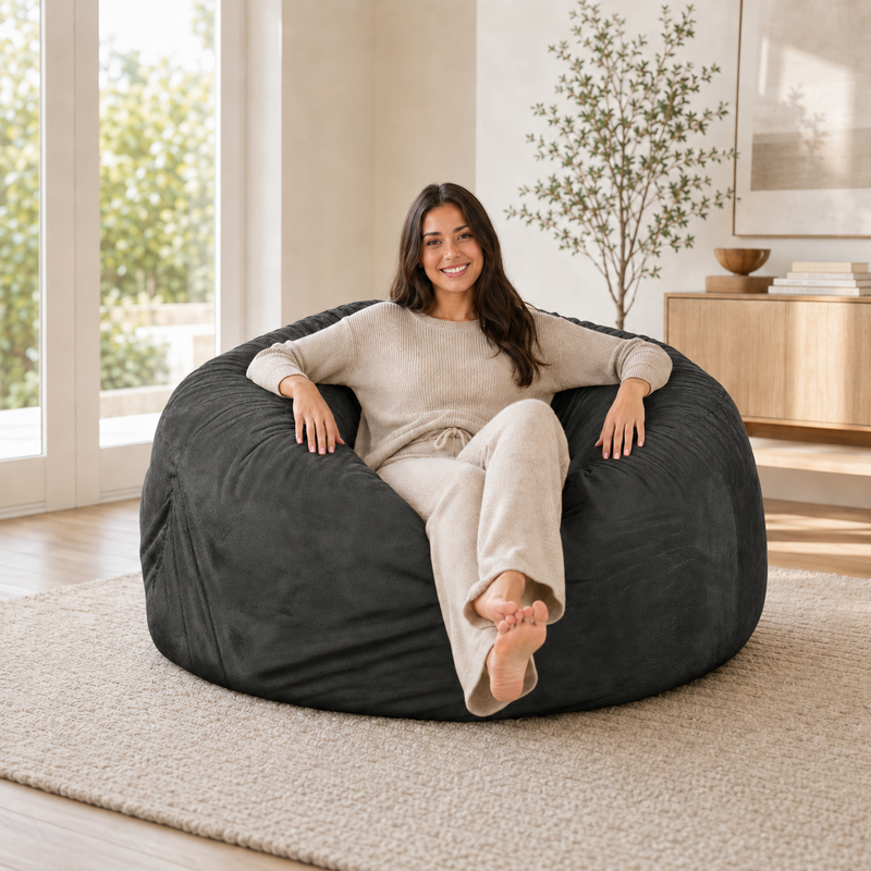 Ultimate Sack | 5 ft Bean Bag Chair | Non-Removable Cover