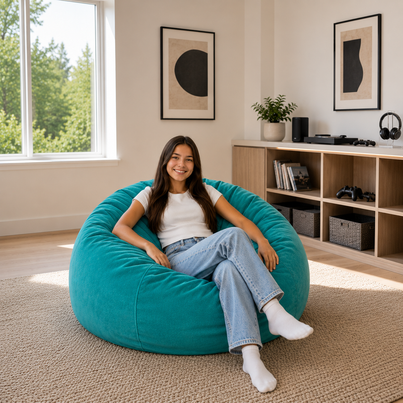 Ultimate Sack | 4 ft Bean Bag Chair | Non-Removable Cover
