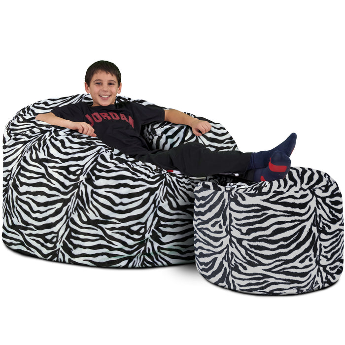 Ultimate Sack 4000 (4 ft.) Bean Bag Chair with Footstool (Bundle)