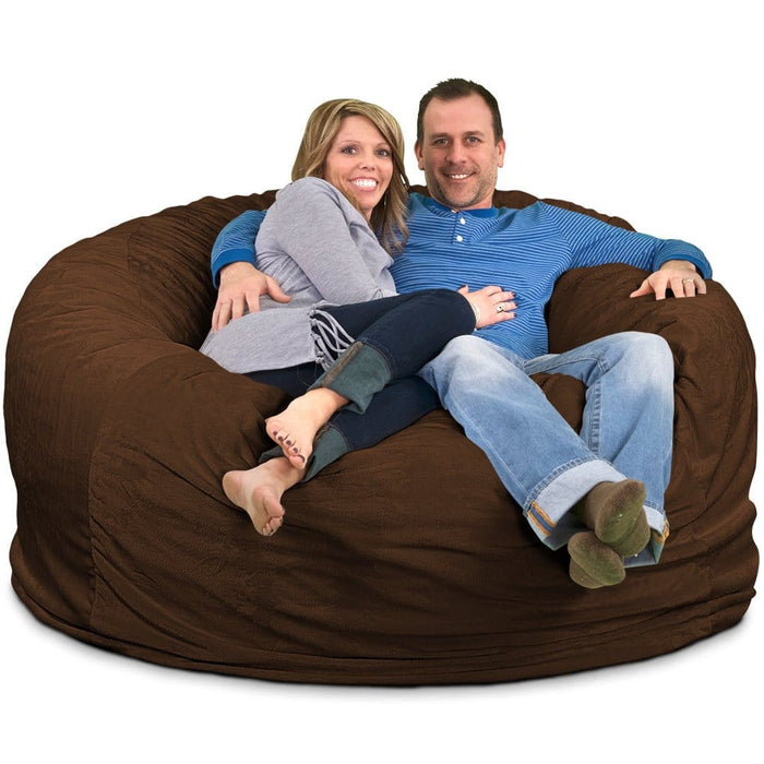 5/6FT Giant Bean Bag Sofa Memory Living Room Chair Microsuede Soft