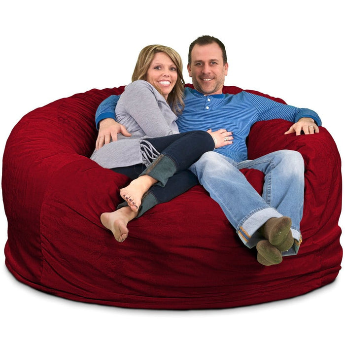 Ultimate Sack 5000 (5 ft.) Bean Bag Chair in multiple colors: Giant  Foam-Filled Furniture - Machine Washable Covers, Double Stitched Seams,  Durable Inner Liner. (5000, Electric Blue Suede) 