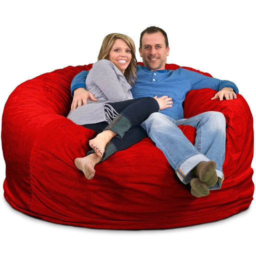  Giant Bean Bag Chair for Kids Adults, 6ft 7ft Bean Bag Chair,  Washable Jumbo Bean Bag Sofa Sack Chair Large Lounger Faux Fur Cover for  Dorm Family Room (No Filler) (