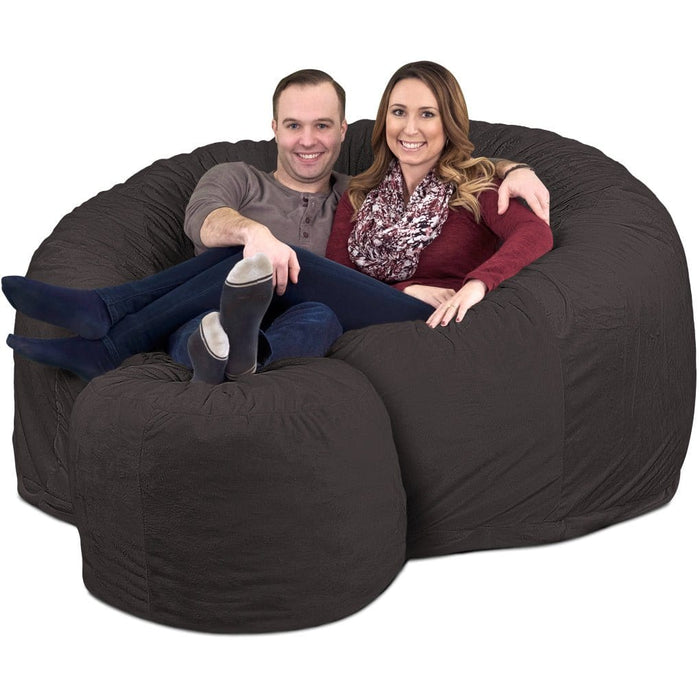 Ultimate Sack 6000 (6 ft.) Bean Bag Chair with Footstool (Bundle)