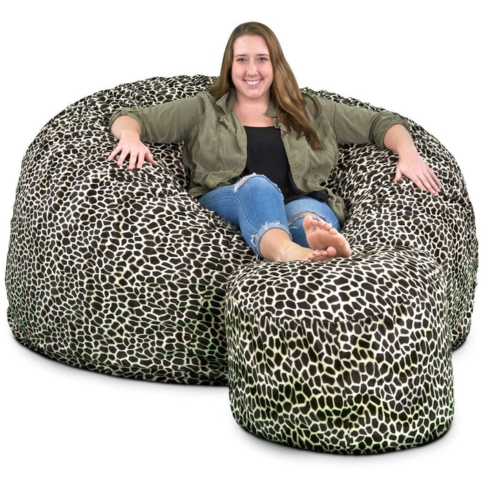 SHIRA 24 4XL Bean Bag with Footrest Ready to Use with Beans Bean Bag  Footstool With Bean Filling - Price History