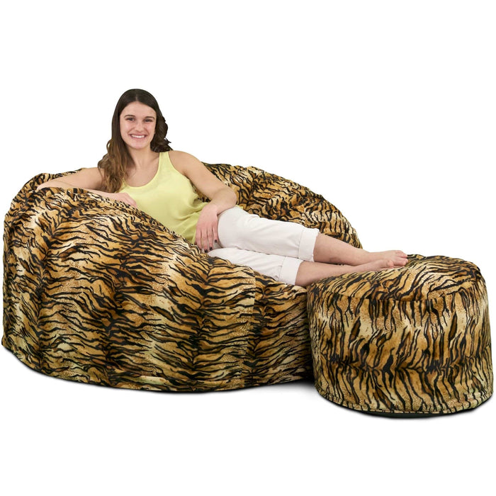 Ultimate Sack 5000 (5 ft.) Bean Bag Chair with Footstool (Bundle)